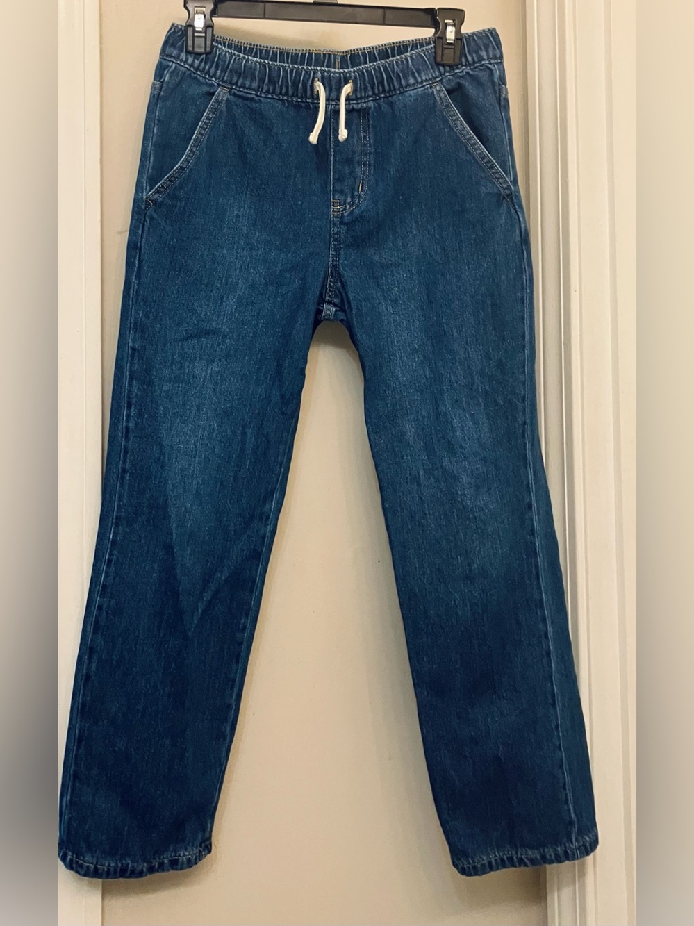 Girls Cat & Jack Relaxed Drawstring Dark Blur Denim Jeans  Never Worn, Size 14